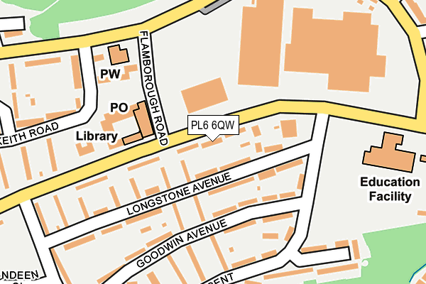 PL6 6QW map - OS OpenMap – Local (Ordnance Survey)