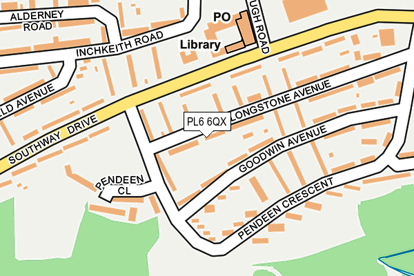 PL6 6QX map - OS OpenMap – Local (Ordnance Survey)