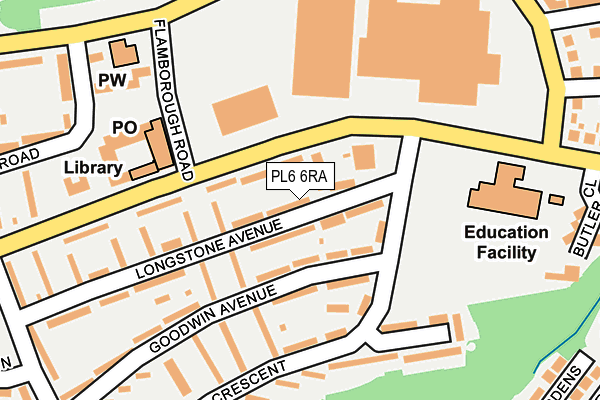 PL6 6RA map - OS OpenMap – Local (Ordnance Survey)