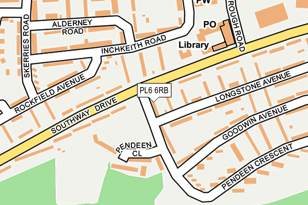 PL6 6RB map - OS OpenMap – Local (Ordnance Survey)