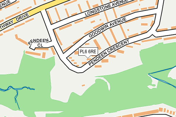 PL6 6RE map - OS OpenMap – Local (Ordnance Survey)