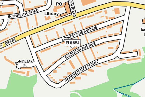 PL6 6RJ map - OS OpenMap – Local (Ordnance Survey)