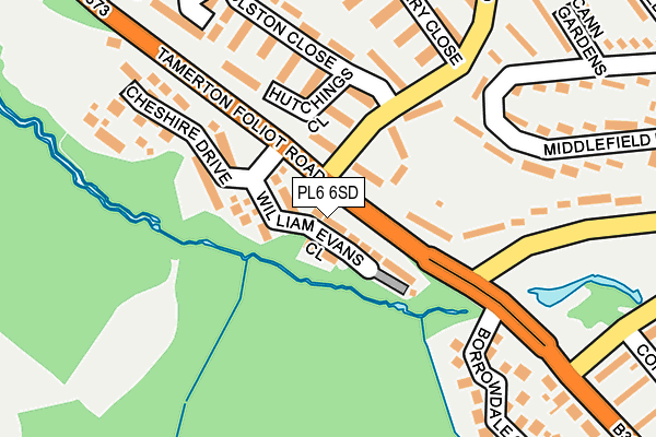 PL6 6SD map - OS OpenMap – Local (Ordnance Survey)