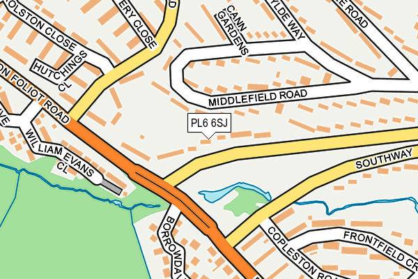 PL6 6SJ map - OS OpenMap – Local (Ordnance Survey)