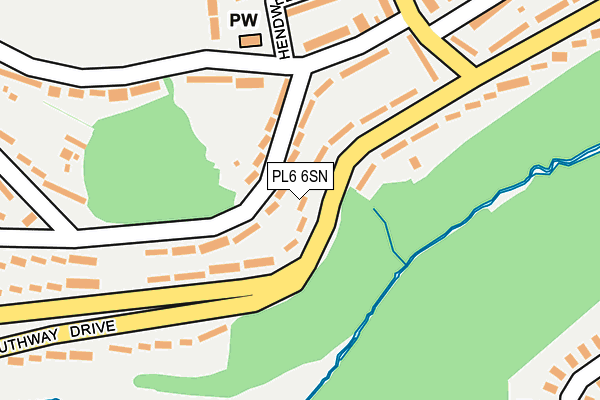 PL6 6SN map - OS OpenMap – Local (Ordnance Survey)