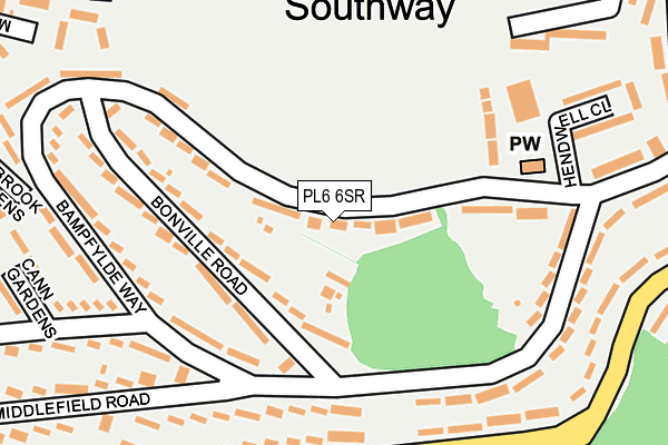 PL6 6SR map - OS OpenMap – Local (Ordnance Survey)