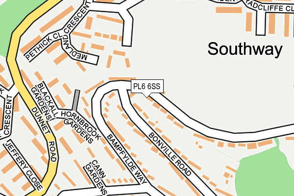 PL6 6SS map - OS OpenMap – Local (Ordnance Survey)