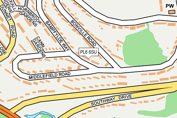 PL6 6SU map - OS OpenMap – Local (Ordnance Survey)