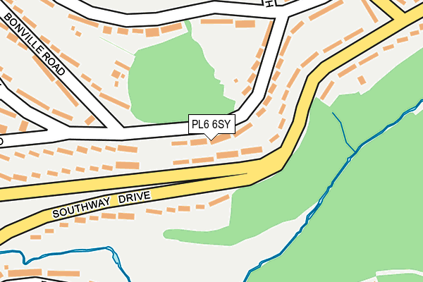 PL6 6SY map - OS OpenMap – Local (Ordnance Survey)