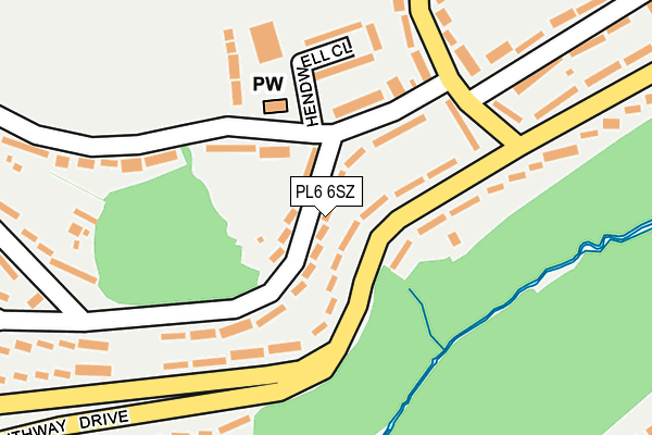 PL6 6SZ map - OS OpenMap – Local (Ordnance Survey)