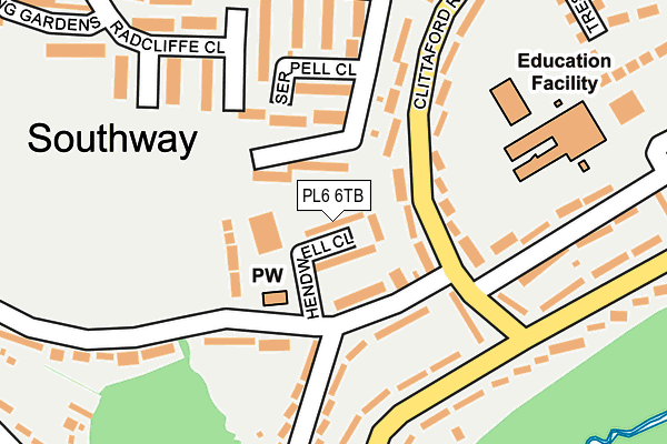 PL6 6TB map - OS OpenMap – Local (Ordnance Survey)