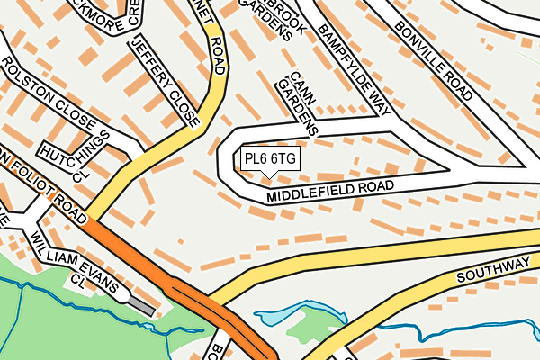 PL6 6TG map - OS OpenMap – Local (Ordnance Survey)