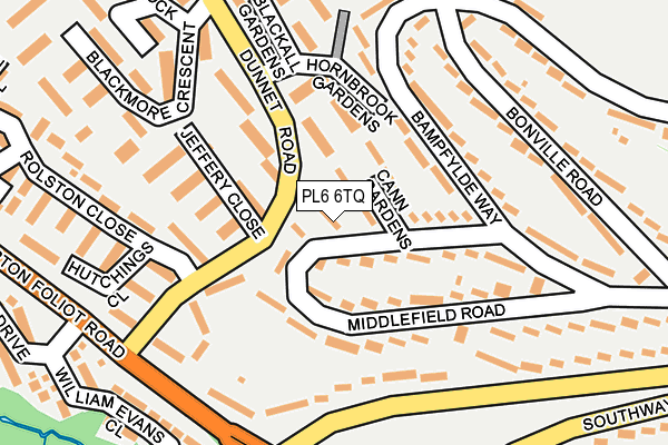 PL6 6TQ map - OS OpenMap – Local (Ordnance Survey)