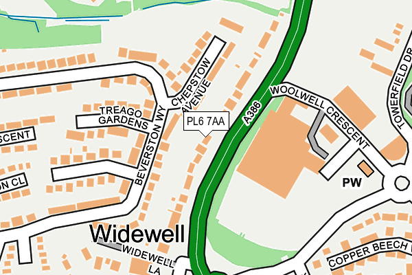 PL6 7AA map - OS OpenMap – Local (Ordnance Survey)