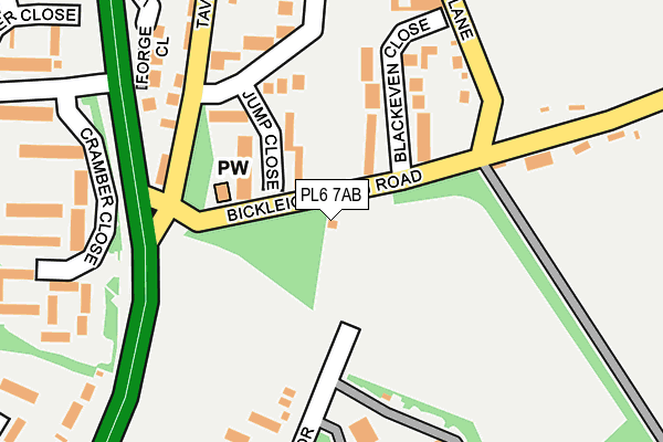 PL6 7AB map - OS OpenMap – Local (Ordnance Survey)