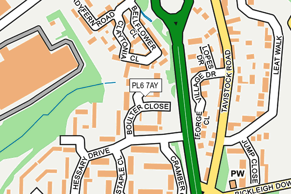 PL6 7AY map - OS OpenMap – Local (Ordnance Survey)