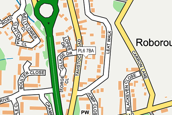 PL6 7BA map - OS OpenMap – Local (Ordnance Survey)