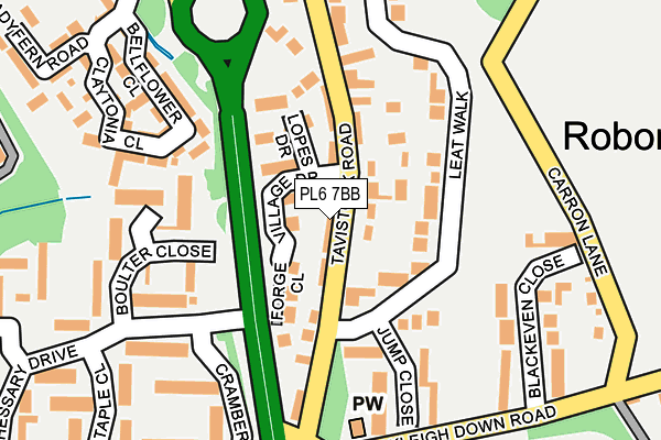 PL6 7BB map - OS OpenMap – Local (Ordnance Survey)