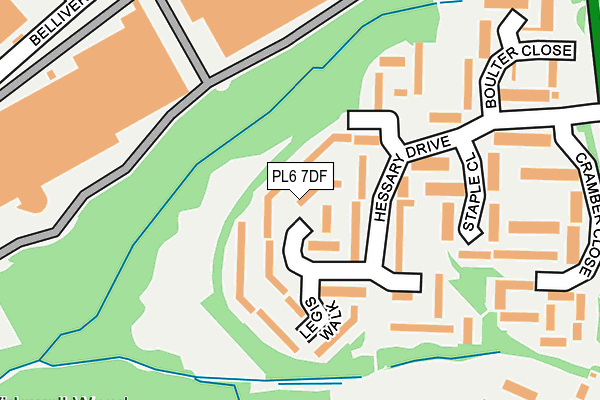PL6 7DF map - OS OpenMap – Local (Ordnance Survey)