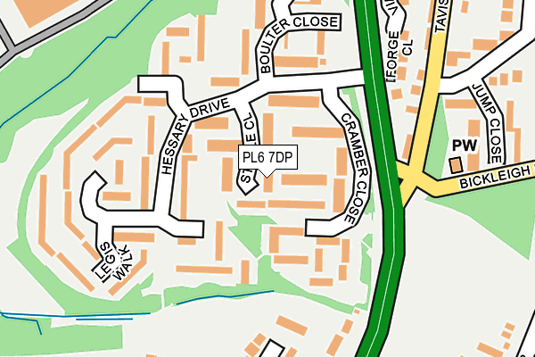 PL6 7DP map - OS OpenMap – Local (Ordnance Survey)