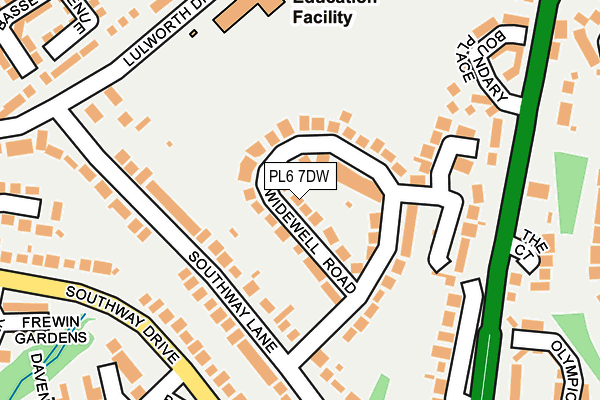 PL6 7DW map - OS OpenMap – Local (Ordnance Survey)