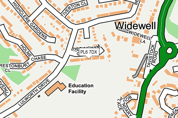 PL6 7DX map - OS OpenMap – Local (Ordnance Survey)