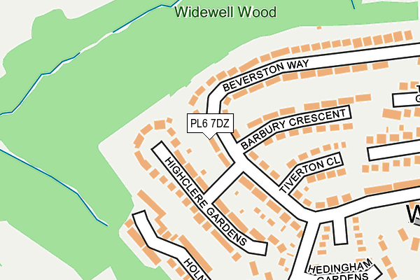 PL6 7DZ map - OS OpenMap – Local (Ordnance Survey)