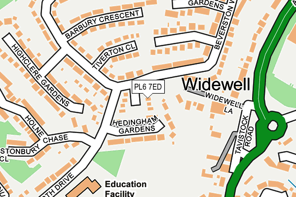 PL6 7ED map - OS OpenMap – Local (Ordnance Survey)