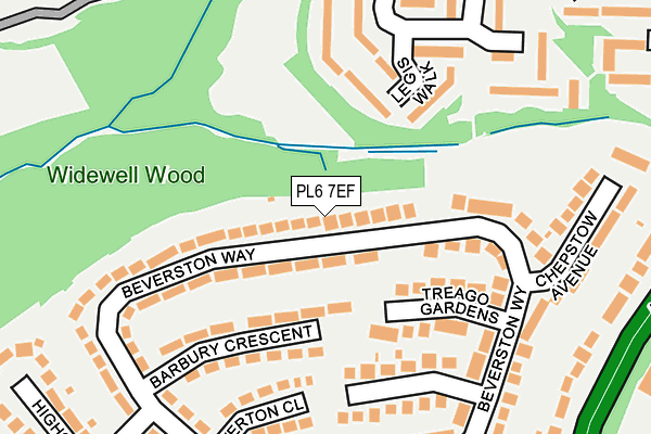 PL6 7EF map - OS OpenMap – Local (Ordnance Survey)