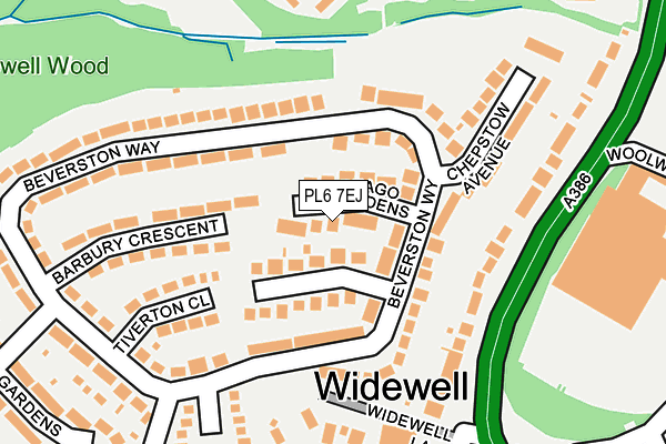 PL6 7EJ map - OS OpenMap – Local (Ordnance Survey)