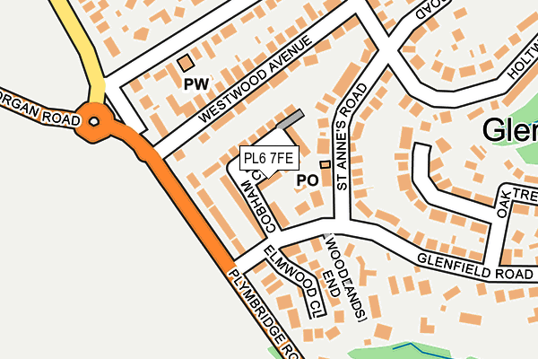PL6 7FE map - OS OpenMap – Local (Ordnance Survey)