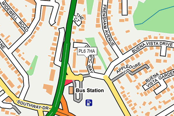 PL6 7HA map - OS OpenMap – Local (Ordnance Survey)