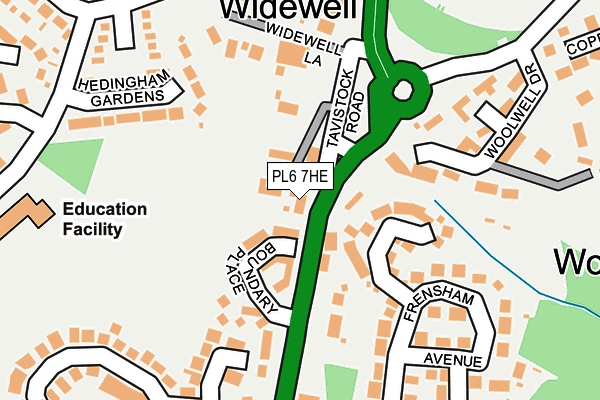 PL6 7HE map - OS OpenMap – Local (Ordnance Survey)