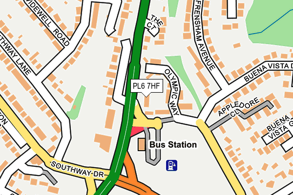 PL6 7HF map - OS OpenMap – Local (Ordnance Survey)