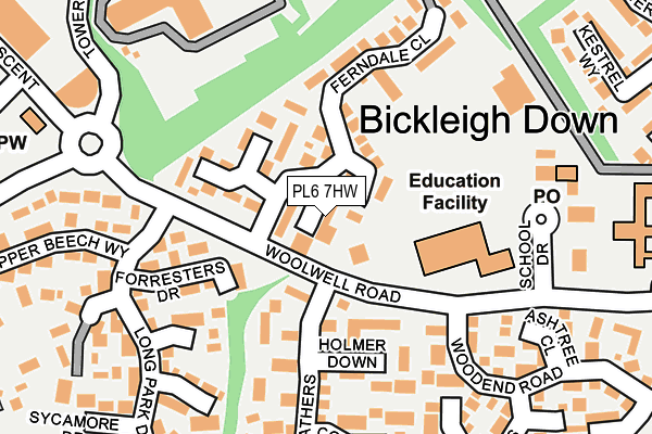 PL6 7HW map - OS OpenMap – Local (Ordnance Survey)