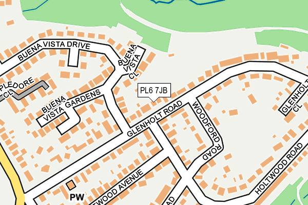 PL6 7JB map - OS OpenMap – Local (Ordnance Survey)