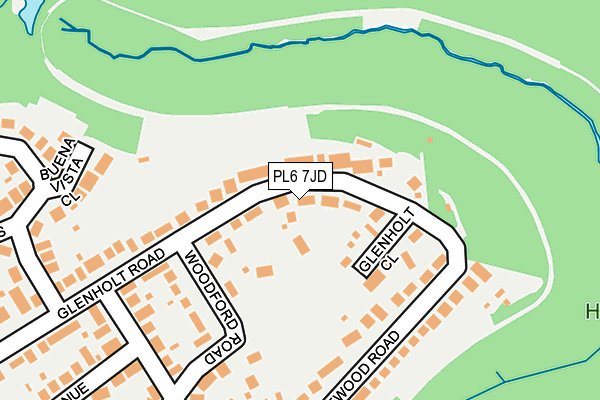 PL6 7JD map - OS OpenMap – Local (Ordnance Survey)