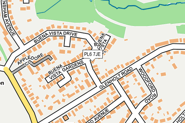 PL6 7JE map - OS OpenMap – Local (Ordnance Survey)