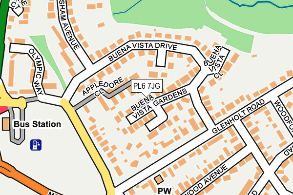 PL6 7JG map - OS OpenMap – Local (Ordnance Survey)