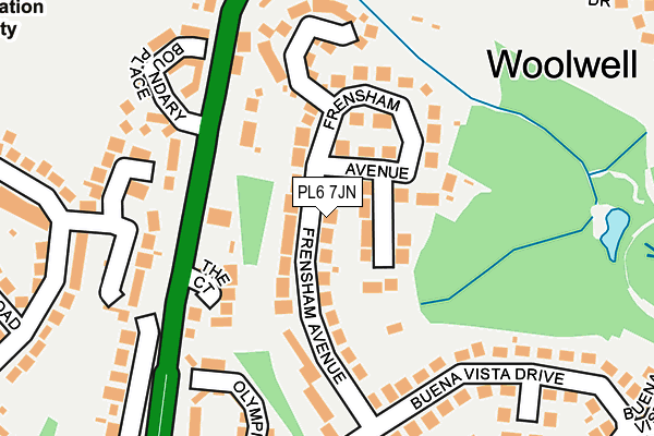 PL6 7JN map - OS OpenMap – Local (Ordnance Survey)