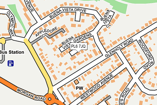 PL6 7JQ map - OS OpenMap – Local (Ordnance Survey)