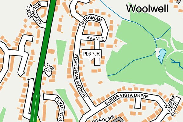 PL6 7JR map - OS OpenMap – Local (Ordnance Survey)