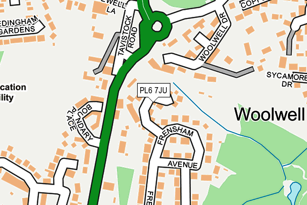 PL6 7JU map - OS OpenMap – Local (Ordnance Survey)
