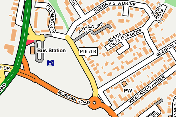 PL6 7LB map - OS OpenMap – Local (Ordnance Survey)