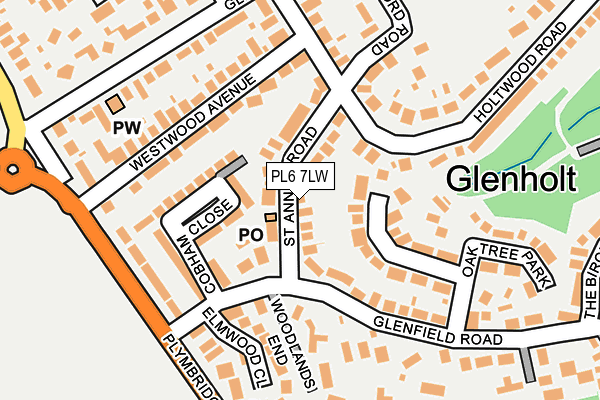 PL6 7LW map - OS OpenMap – Local (Ordnance Survey)