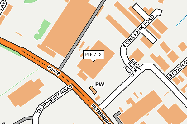 PL6 7LX map - OS OpenMap – Local (Ordnance Survey)