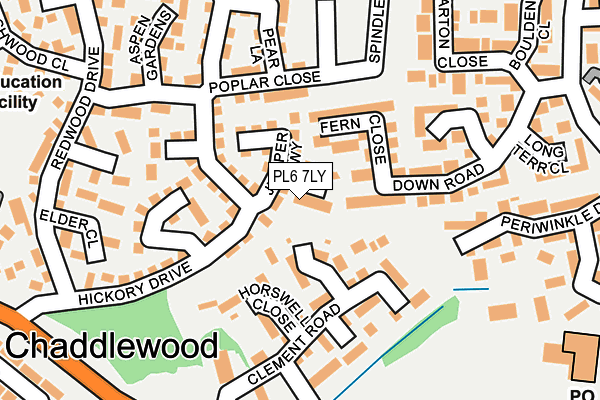 PL6 7LY map - OS OpenMap – Local (Ordnance Survey)
