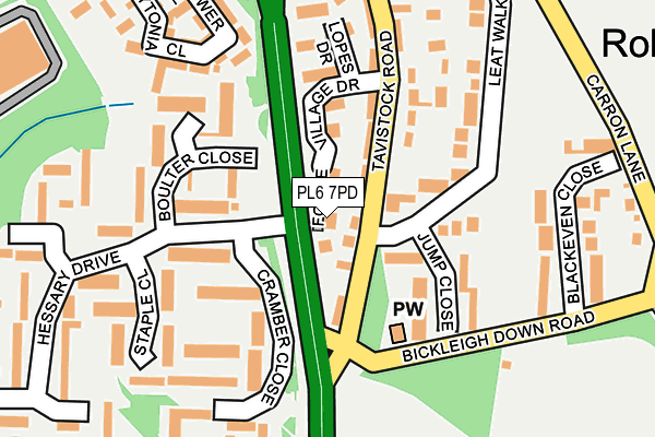 PL6 7PD map - OS OpenMap – Local (Ordnance Survey)