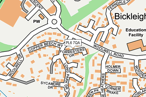 PL6 7QA map - OS OpenMap – Local (Ordnance Survey)