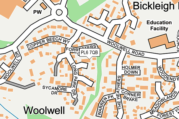 PL6 7QB map - OS OpenMap – Local (Ordnance Survey)